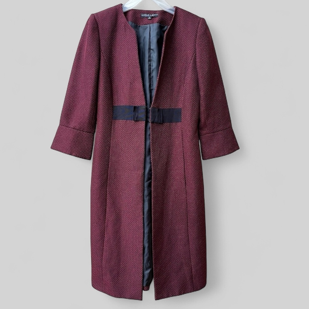 Isabella DeMarco Tahari Levine black/red long jacket